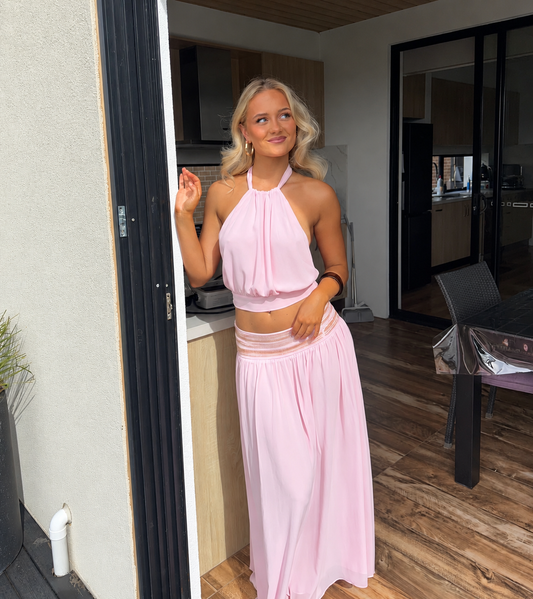 I am Delilah - Octavia Halter Top & Maxi Skirt in Quartz