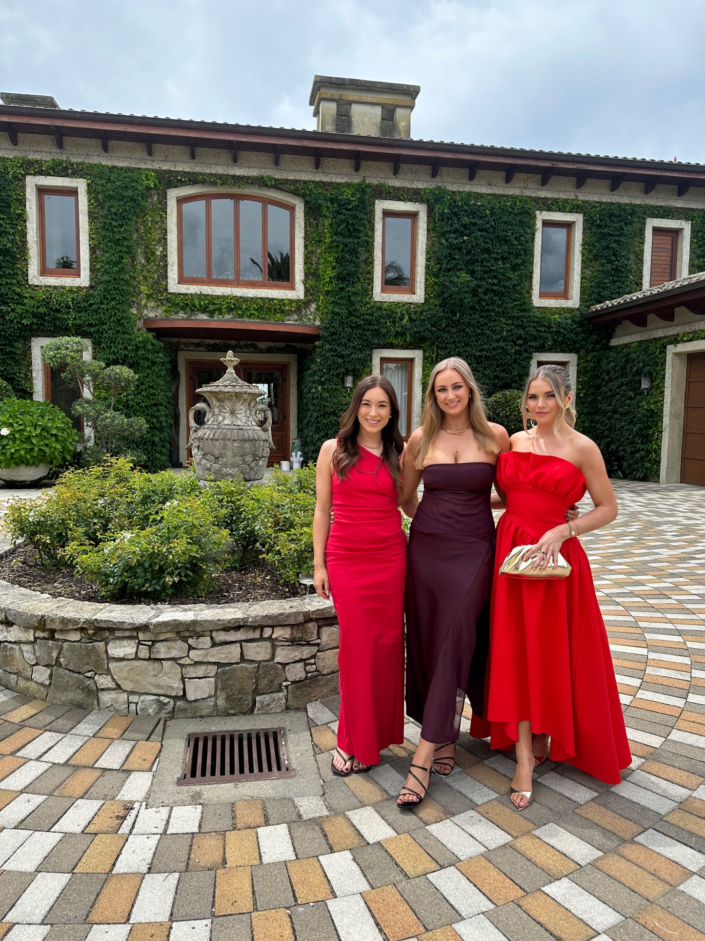 Shona Joy -  Lani Asymmetrical Gathered Maxi Dress in Chilli