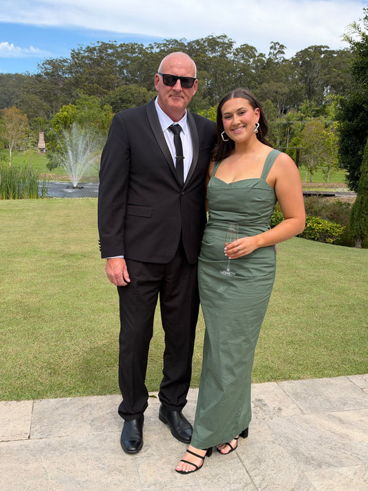 Sir The Label - Florent Balconette Gown in Forest Green