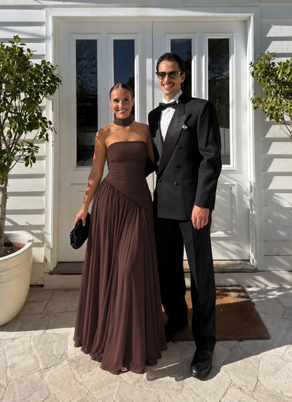 Babyboo - Maliyah Maxi in Plum Brown