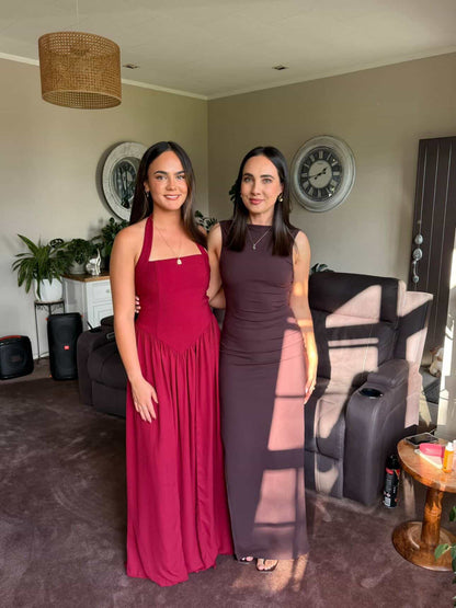 RTL - Abigail Square Neck Maxi in Cherry