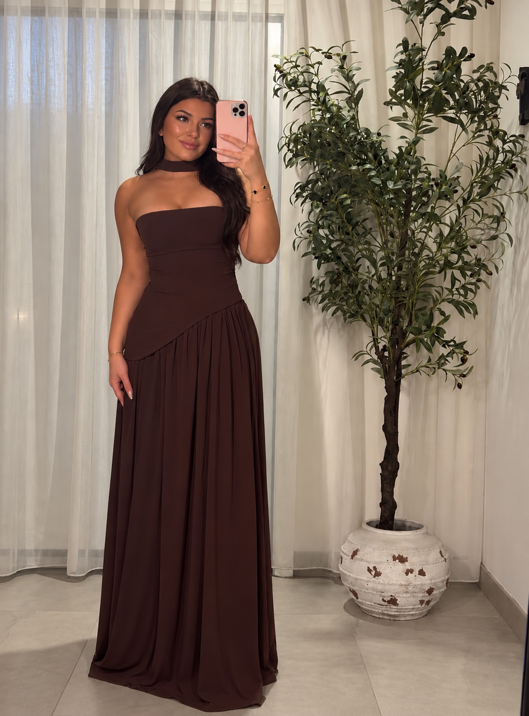 Babyboo - Maliyah Maxi in Plum Brown