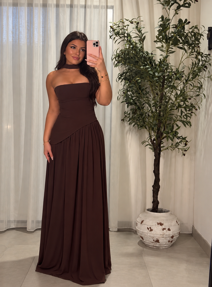 Babyboo - Maliyah Maxi in Plum Brown