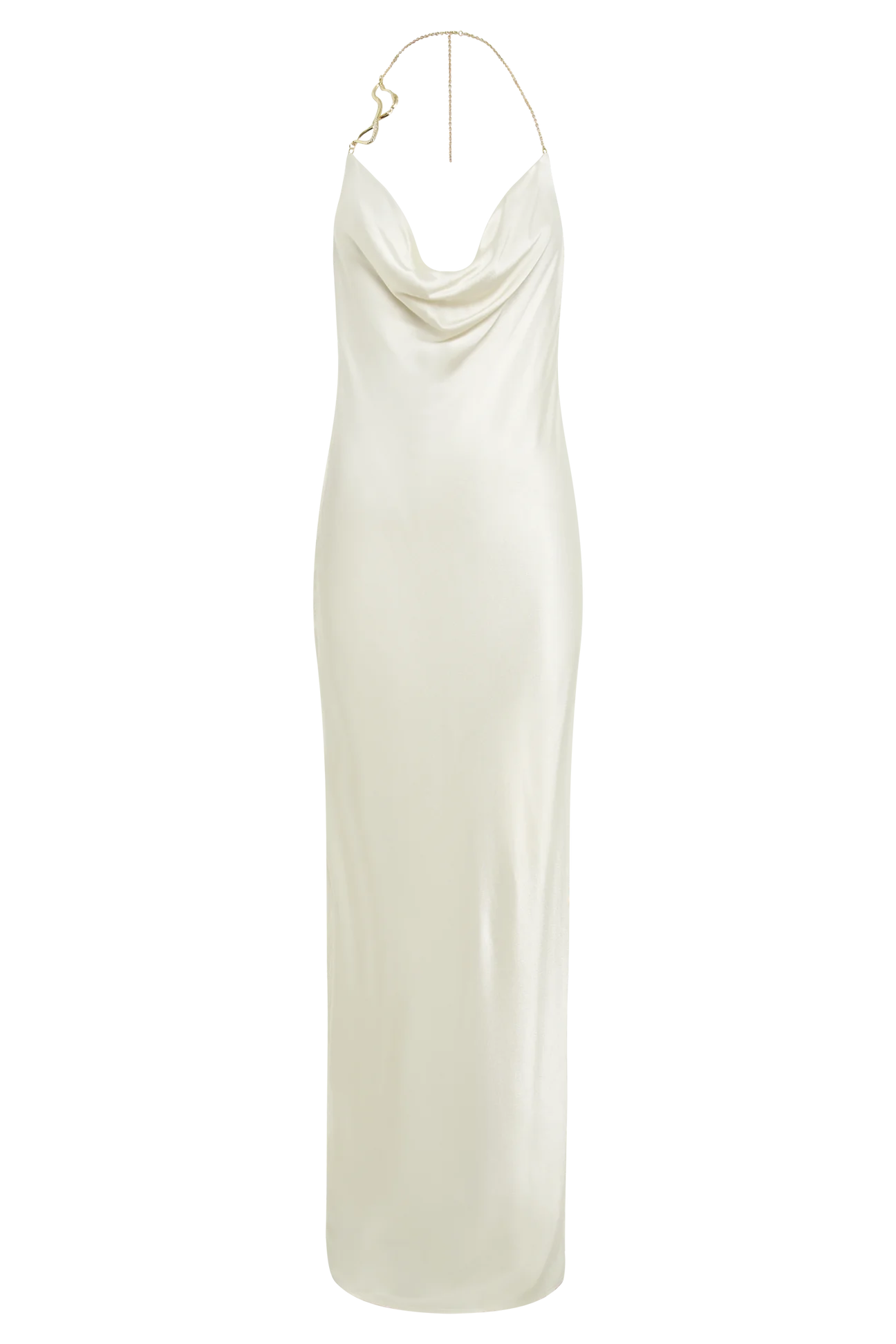 Meshki - Melissa Satin Cowl Front Maxi Dress in Ivory