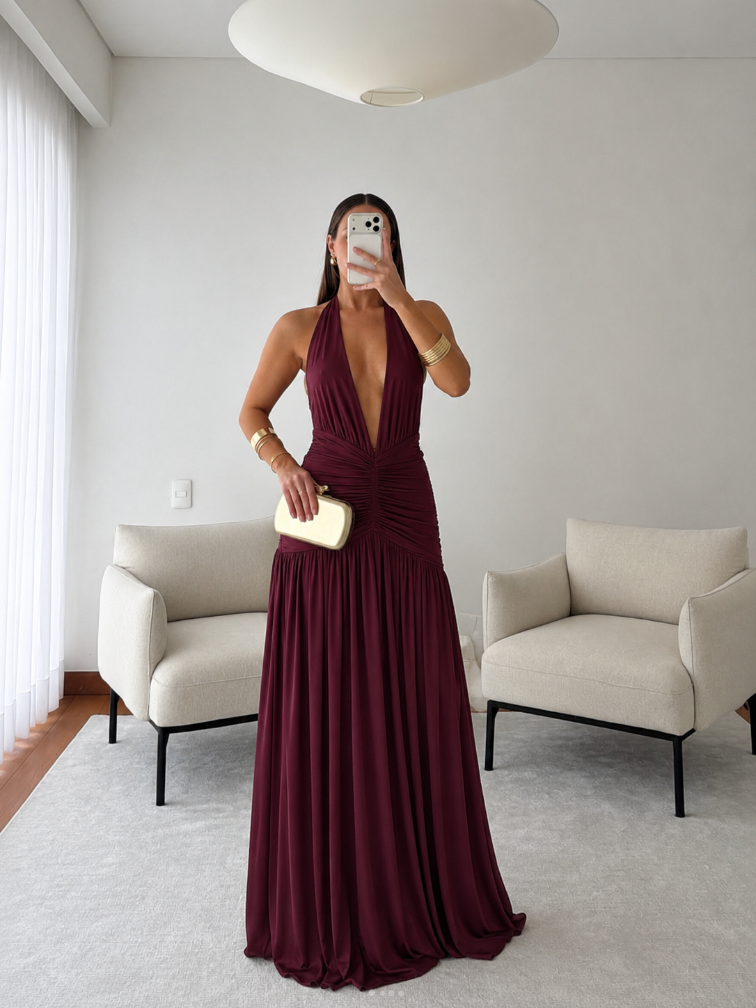 Babyboo - Melania Maxi Dress in Cheery Lacquer