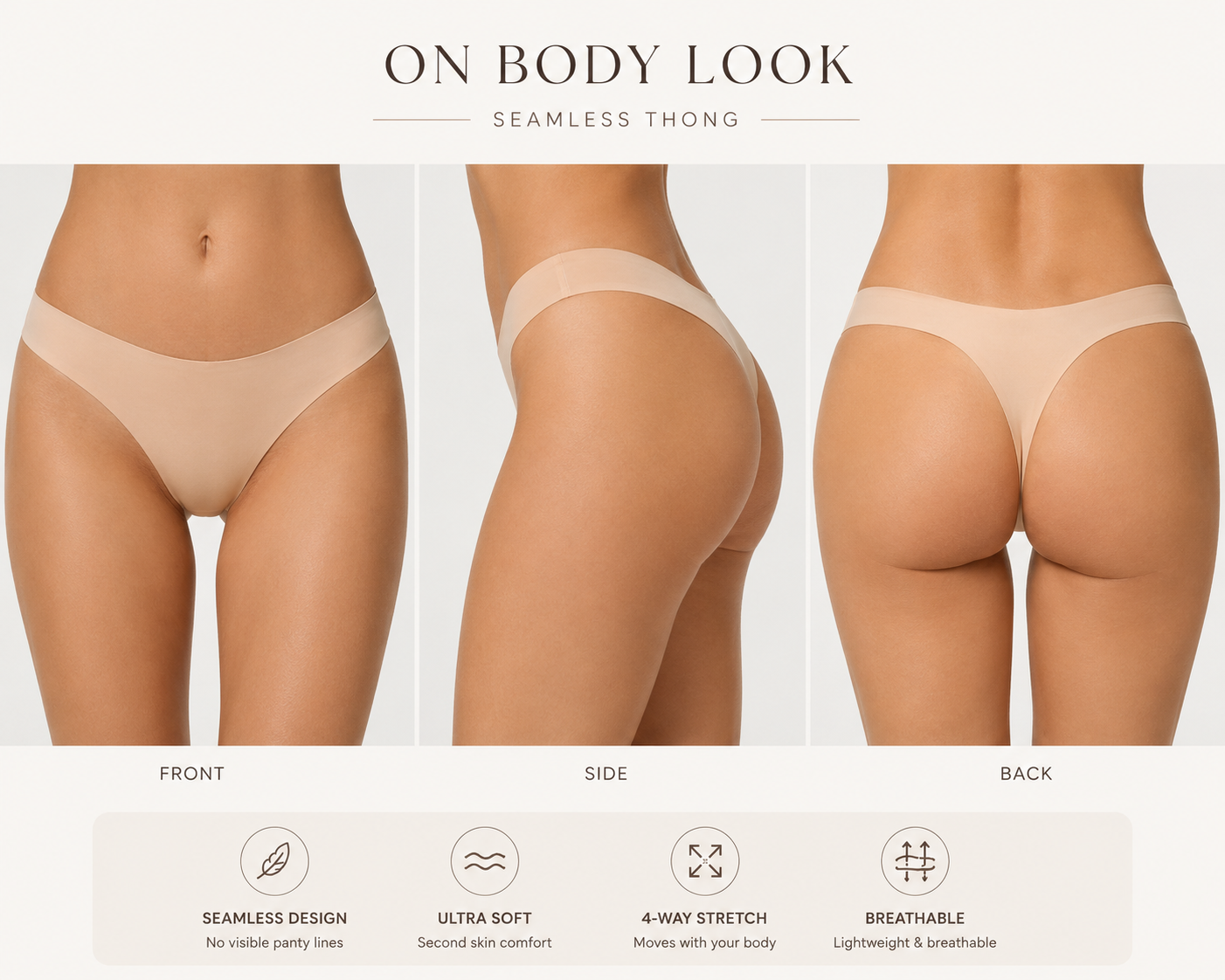 RWSB - Nude Seamless Underwear - 2 Pack