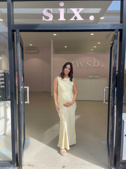 Ruby - Firebird Cowl Gown in Butter