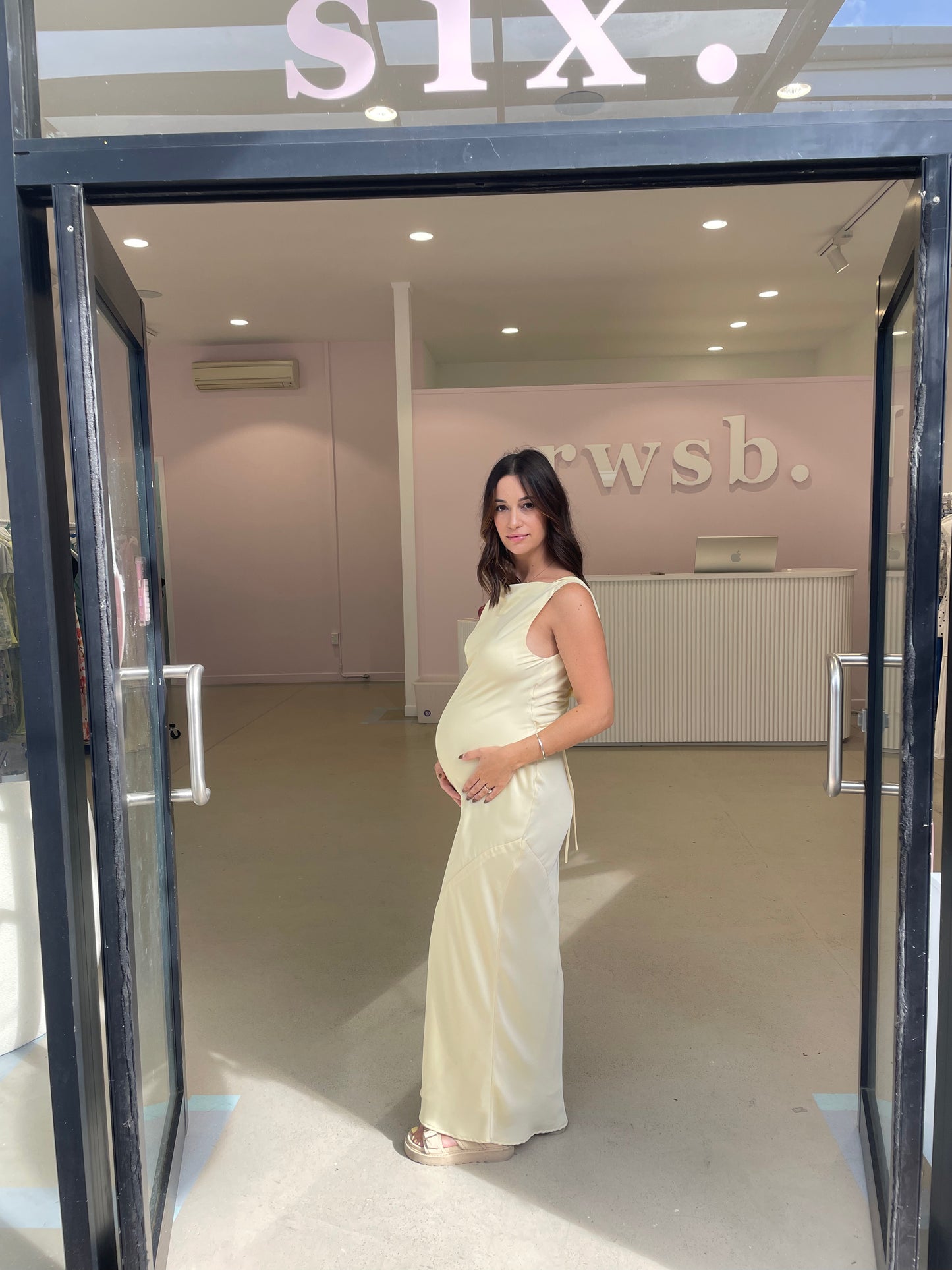 Ruby - Firebird Cowl Gown in Butter