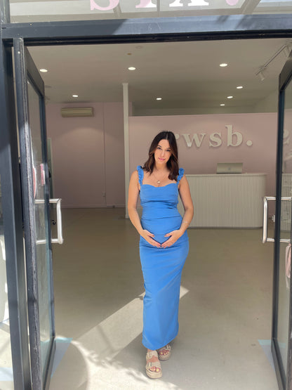 Sir The Label - Azul Balconette Gown in Cobalt