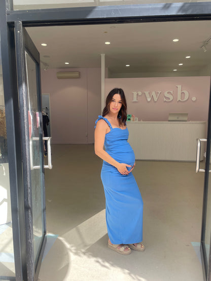 Sir The Label - Azul Balconette Gown in Cobalt