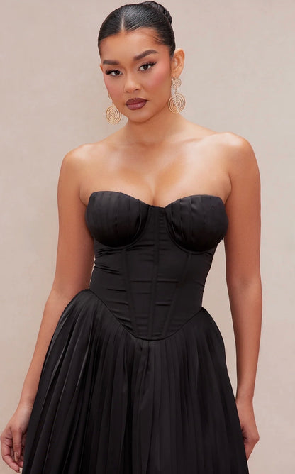 FN - Addison Satin Gown in Black