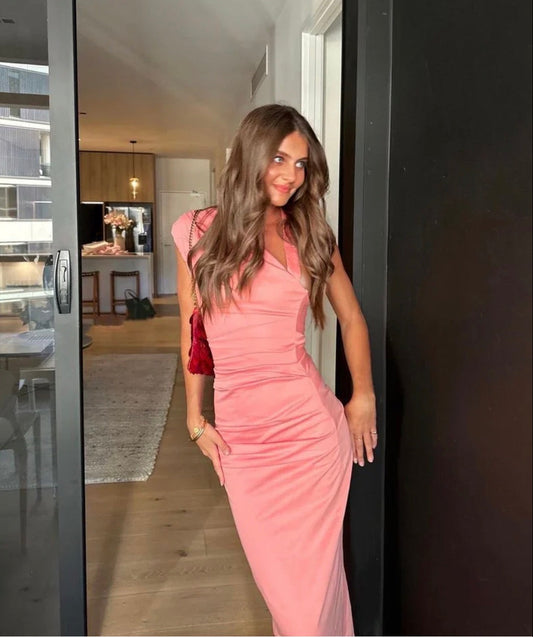 Sir The Label - Giacomo Gathered Gown in Pink