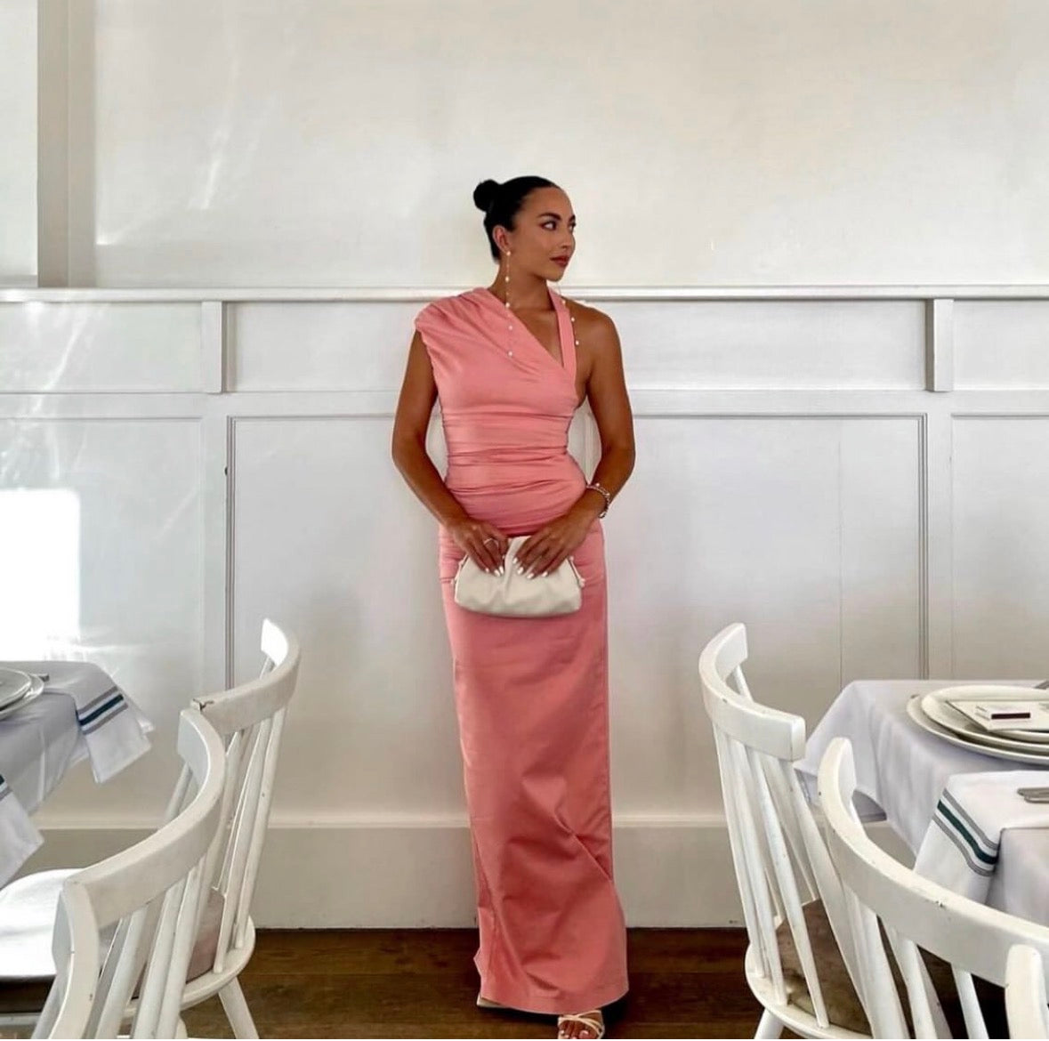 Sir The Label - Giacomo Gathered Gown in Pink