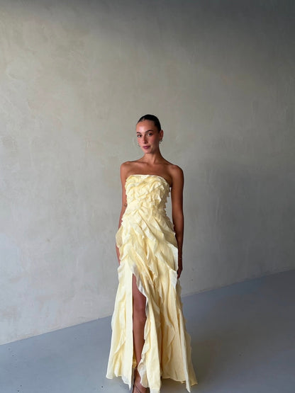 Aje - Allairie Gown in Butter Yellow