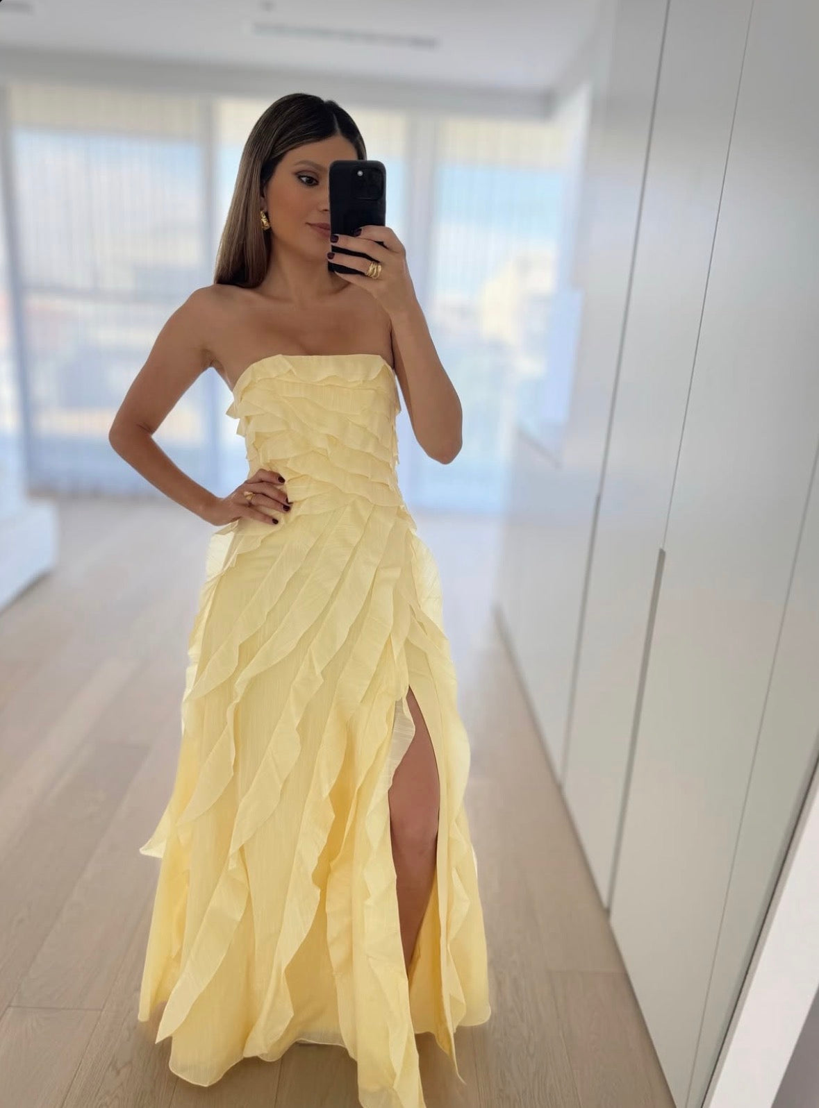 Aje - Allairie Gown in Butter Yellow
