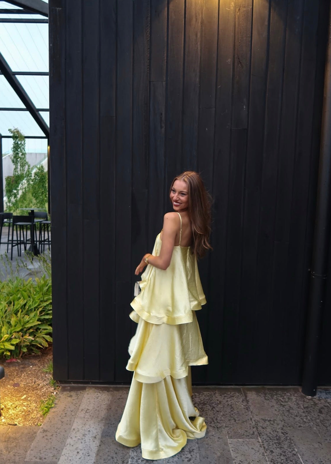 Elliatt - Tilly Tiered Maxi Dress in Butter Yellow