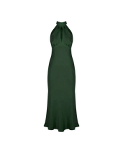 Load image into Gallery viewer, Ruby - Gigi Linen Halter Dress Emerald
