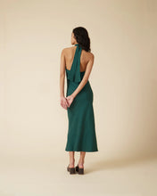 Load image into Gallery viewer, Ruby - Gigi Linen Halter Dress Emerald
