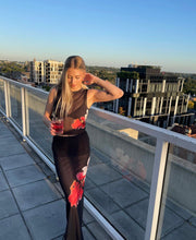 Load image into Gallery viewer, With Harper Lu - Mesh Tank + Skirt in Black Floral
