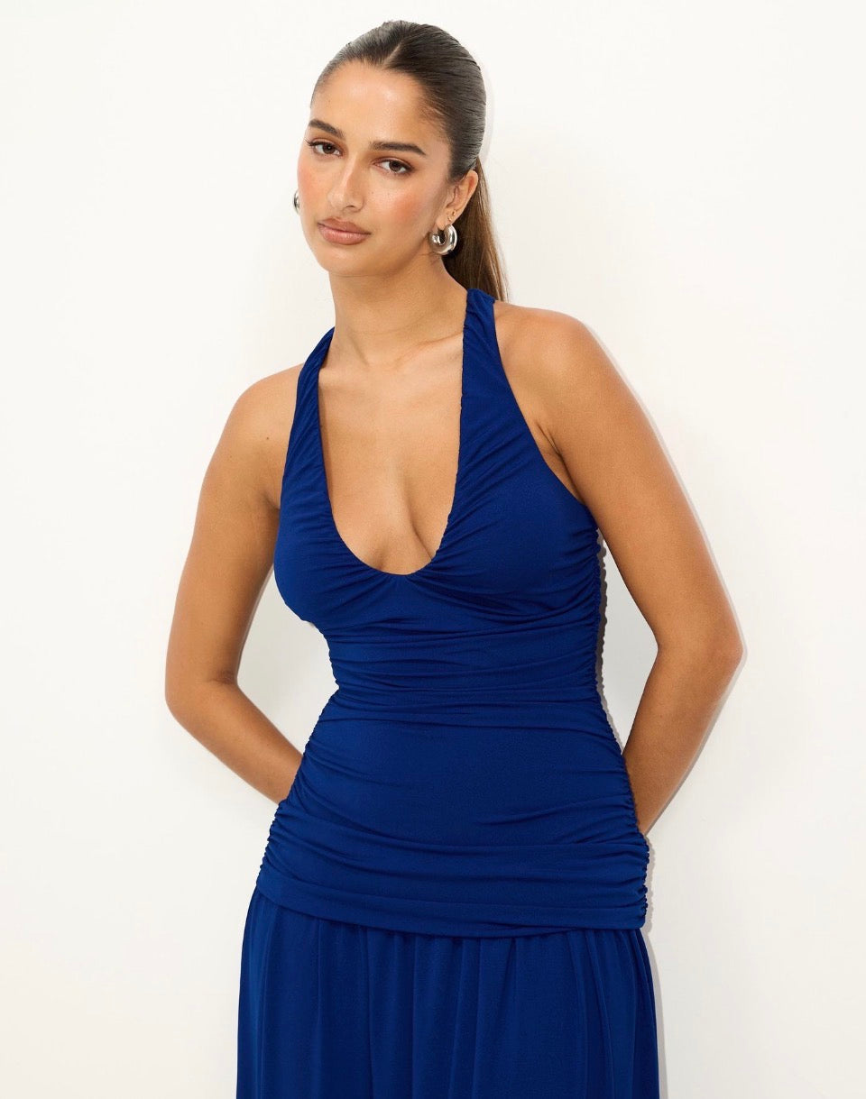 Dazie - Tidal Maxi Dress in Cobalt Blue