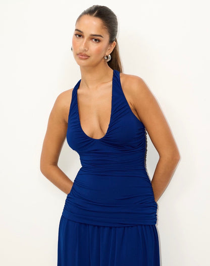 Dazie - Tidal Maxi Dress in Cobalt Blue