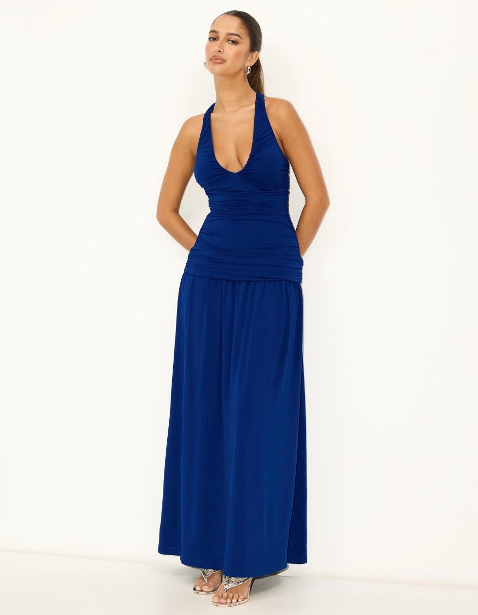 Dazie - Tidal Maxi Dress in Cobalt Blue