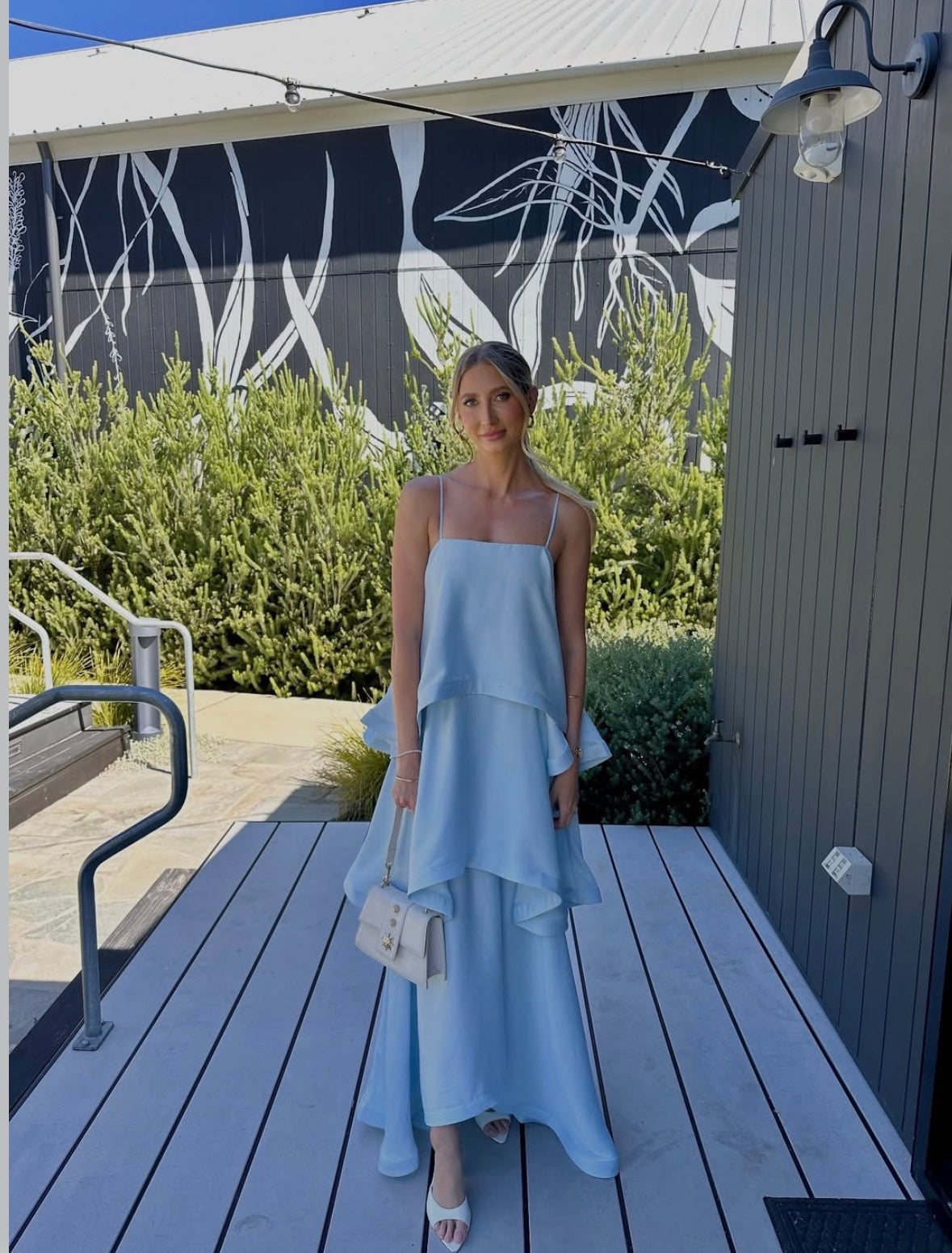 Elliatt - Tilly Tiered Maxi Dress in Light Blue