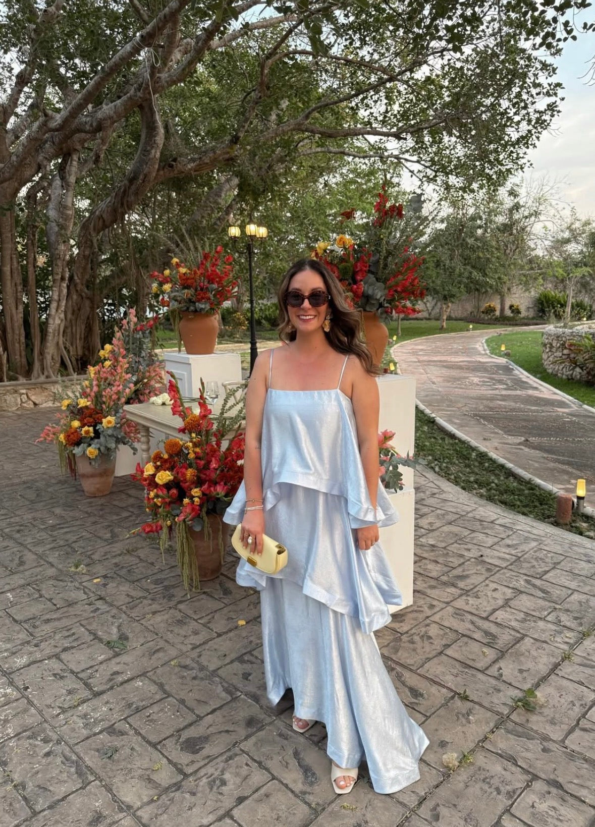 Elliatt - Tilly Tiered Maxi Dress in Light Blue