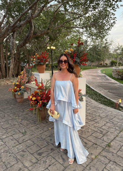 Elliatt - Tilly Tiered Maxi Dress in Light Blue