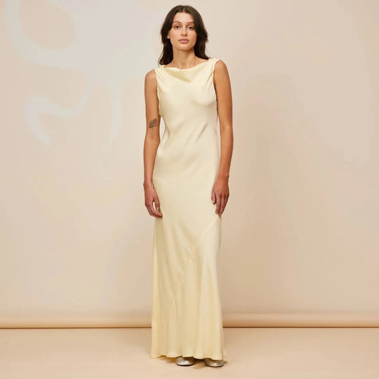 Ruby - Firebird Cowl Gown in Butter