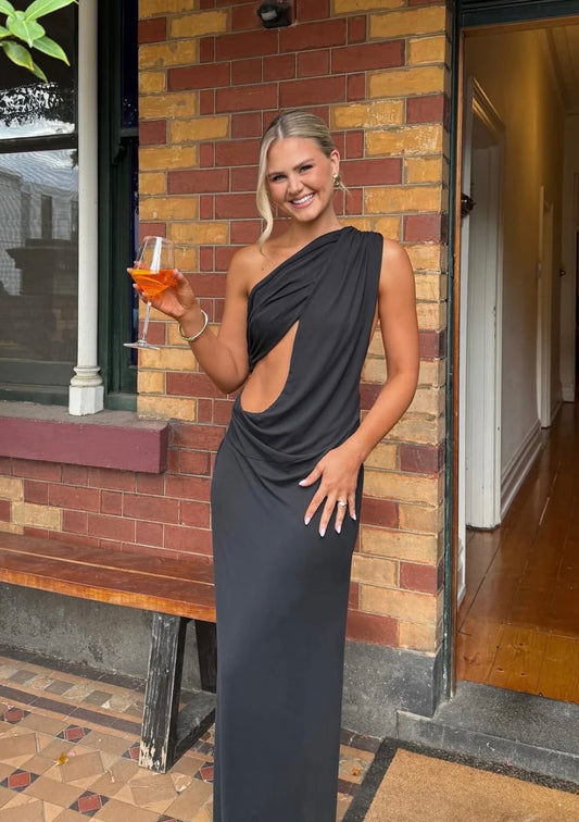 Misha - The Solstice Maxi Dress in Black