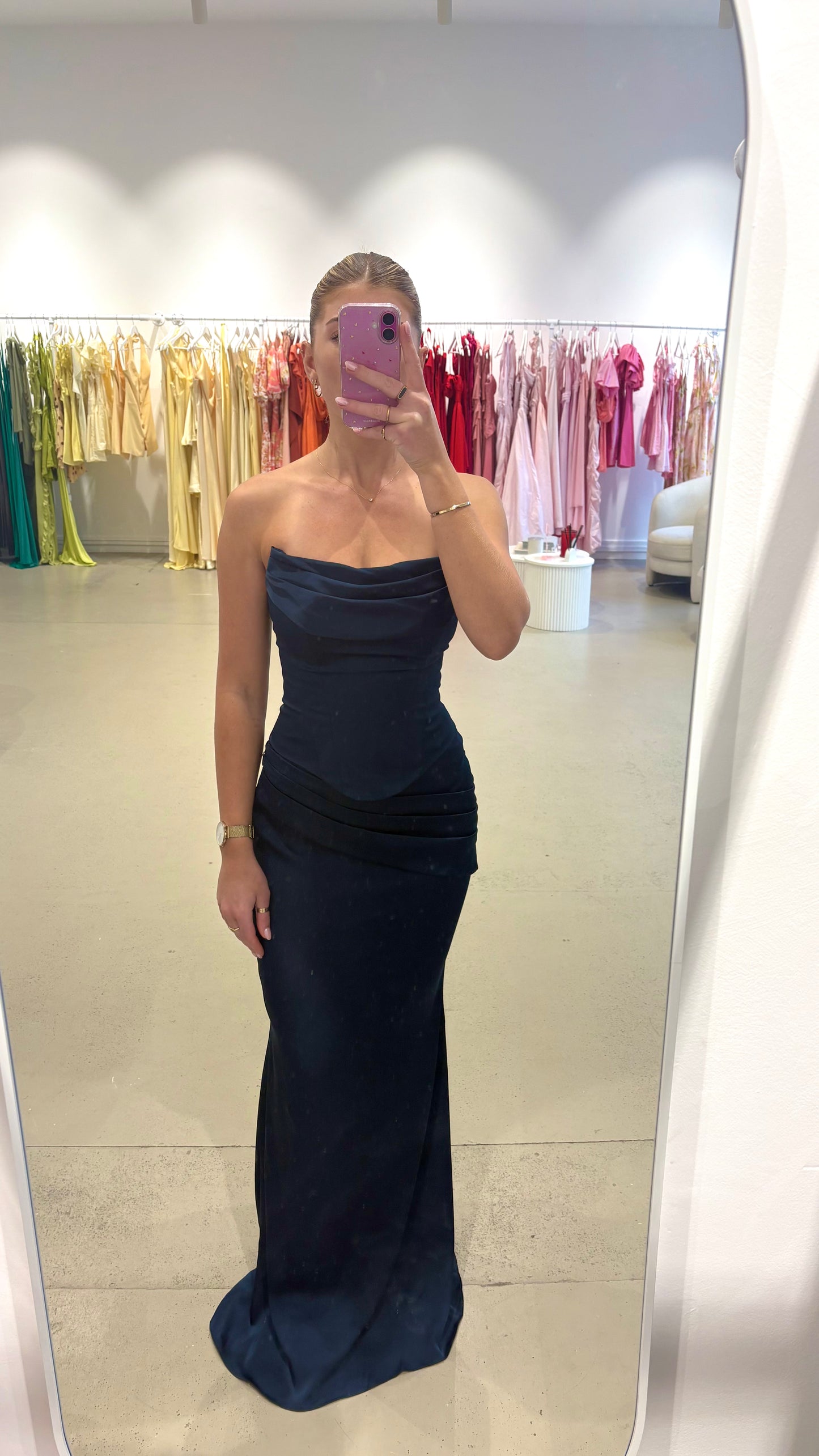 RWSB Custom - Navy Corset Top & Skirt Set