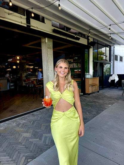 Natalie Rolt - Tamika Gown in Lime