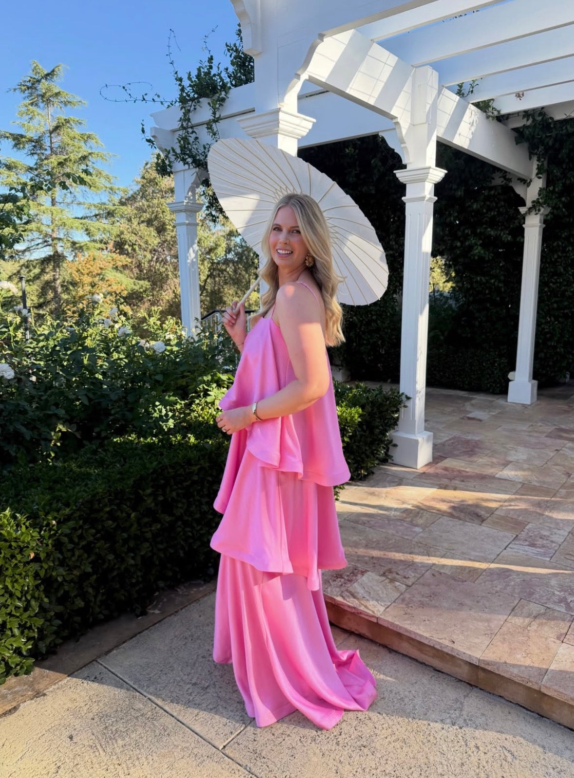Elliatt - Tilly Tiered Maxi Dress in Pink