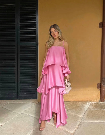 Elliatt - Tilly Tiered Maxi Dress in Pink