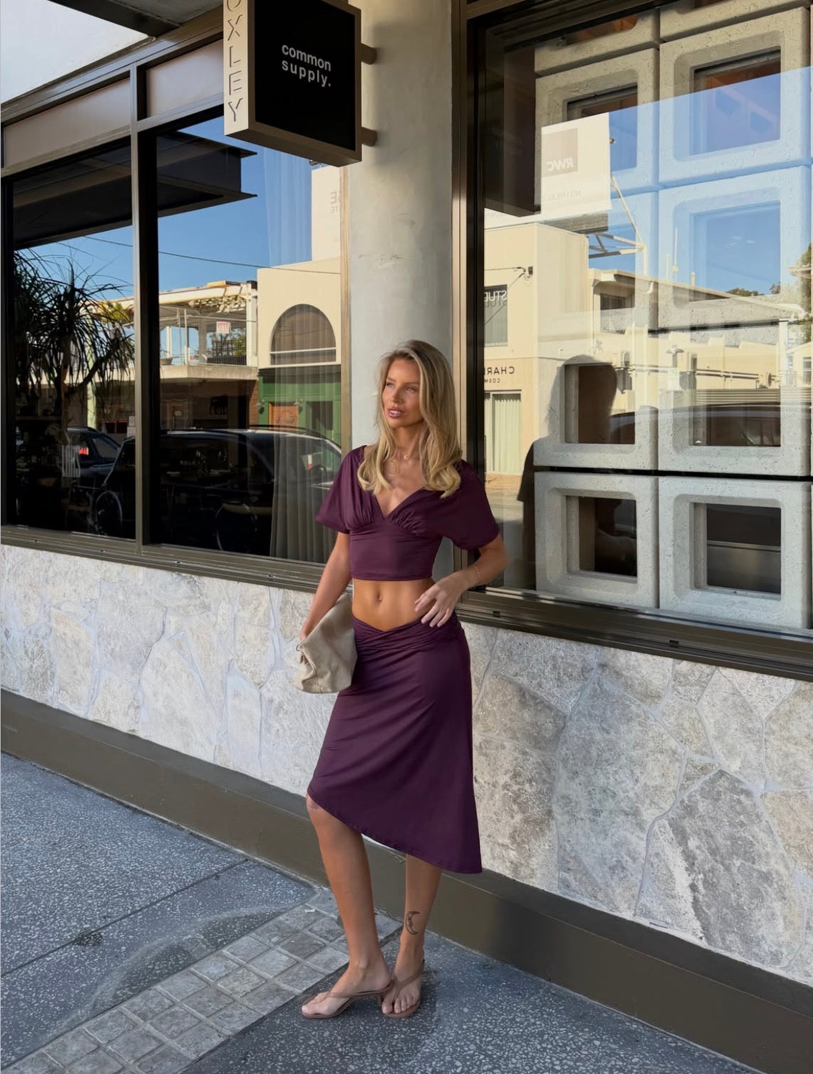 Sasha Therese Winnie Set - in Wine
