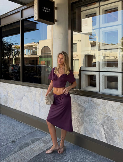 Sasha Therese Winnie Set - in Wine