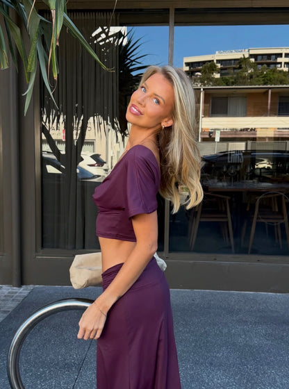 Sasha Therese Winnie Set - in Wine