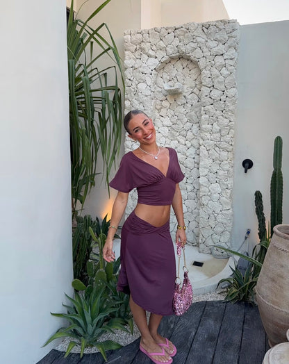 Sasha Therese Winnie Set - in Wine