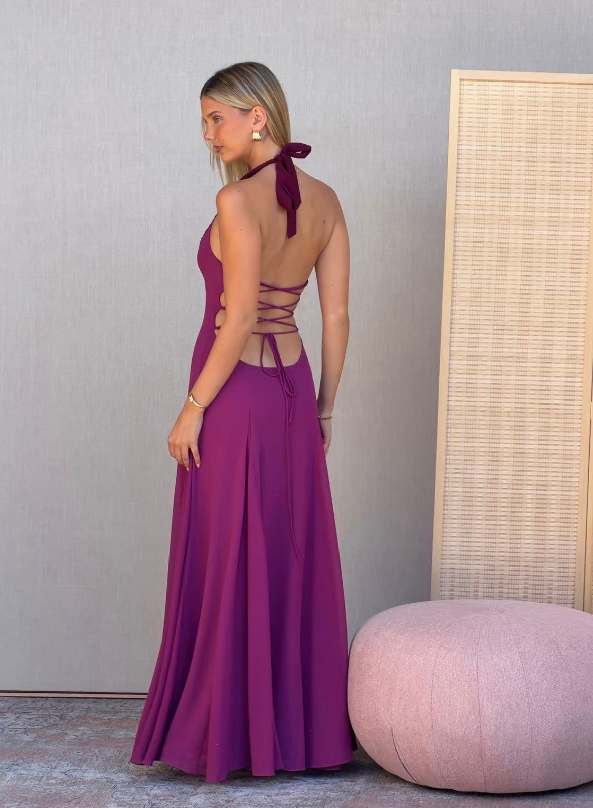 I am Delilah - Jemima Halter Top & Skirt Set in Berry