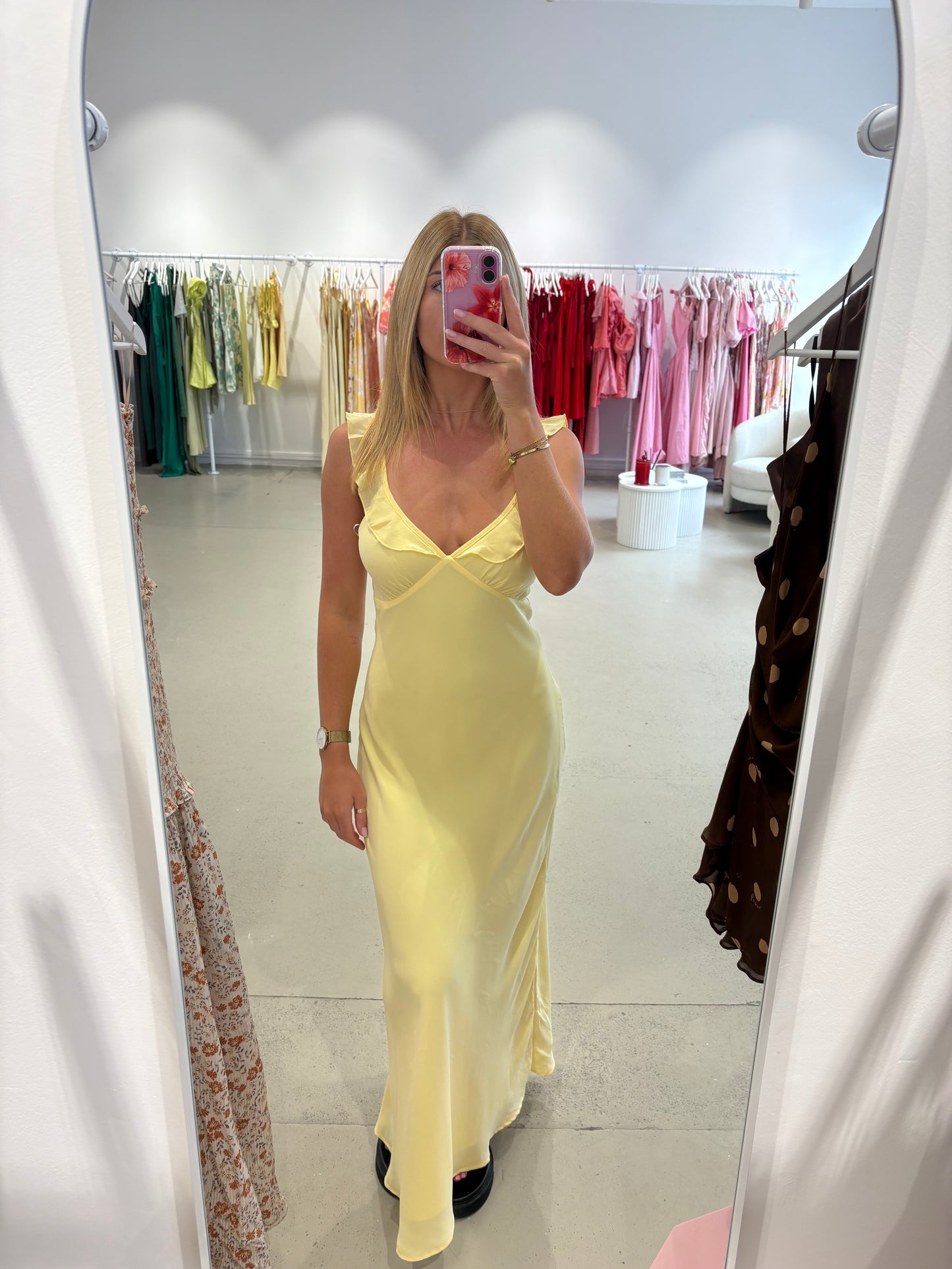 Dazie - Swell Maxi Dress in Butter Yellow