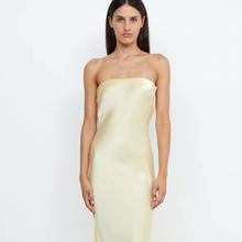 Load image into Gallery viewer, Bec and Bridge - Moondance Strapless Dress in Ice Yellow

