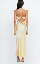 Load image into Gallery viewer, Bec and Bridge - Moondance Strapless Dress in Ice Yellow

