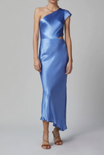 Load image into Gallery viewer, Bec and Bridge - Delphine Asym Midi Dress in Cornflower
