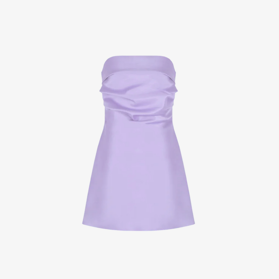 Ruby - Cheri Satin Mini Dress in Purple