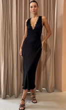 Load image into Gallery viewer, Shona Joy - Camille Lace Cross Back Midi Dress in Black
