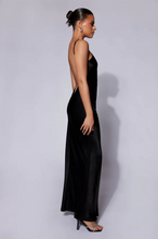 Load image into Gallery viewer, Meshki - Lucia Satin Cut Out Maxi Dress Black
