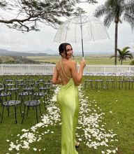 Load image into Gallery viewer, Meshki - Alena One Shoulder Maxi Dress in Pistachio Green
