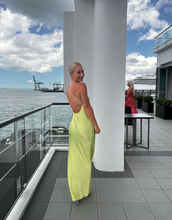 Load image into Gallery viewer, Meshki - Alena One Shoulder Maxi Dress in Pistachio Green
