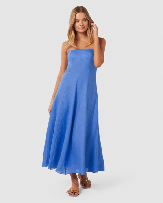 Forever New - Kimberly Strapless Midi Dress Blue